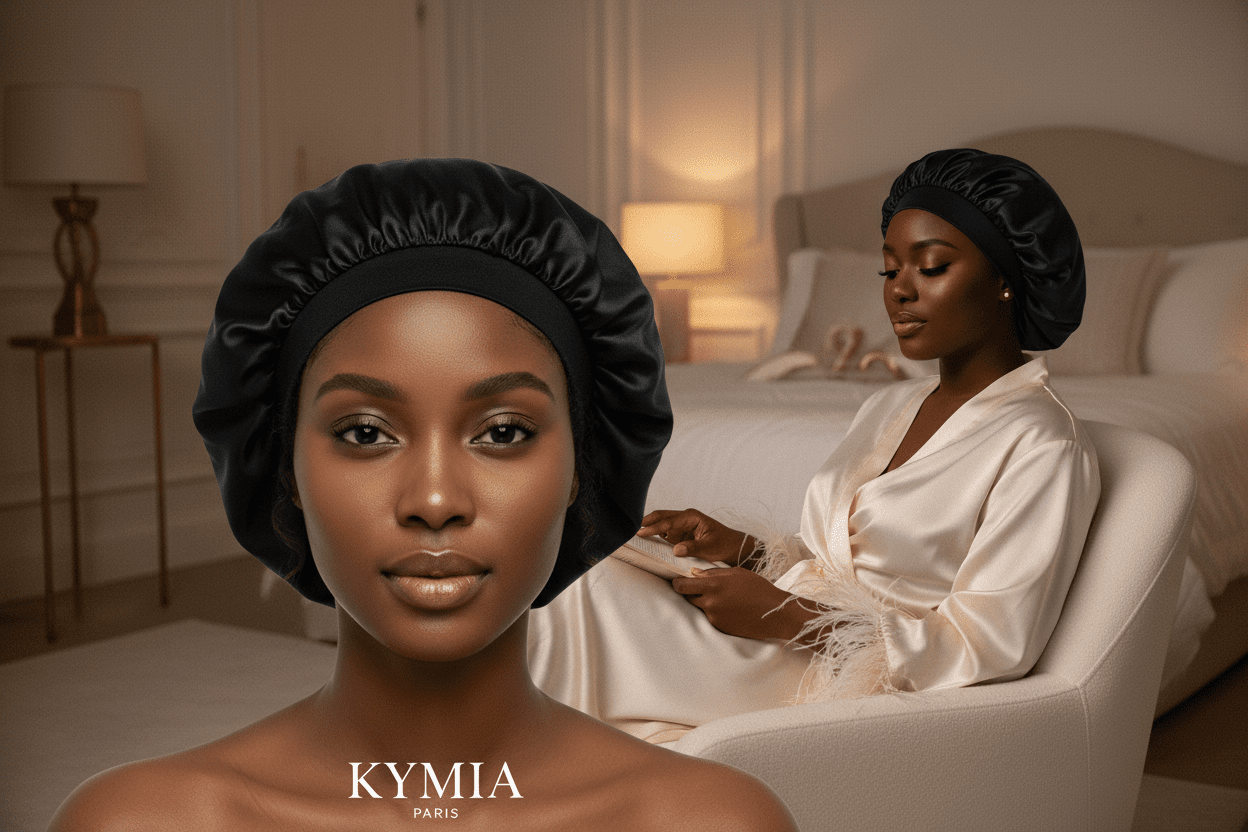 Bonnet en Satin Double Kymia – Silky & Soft Protection Jour & Nuit - Kymia Paris