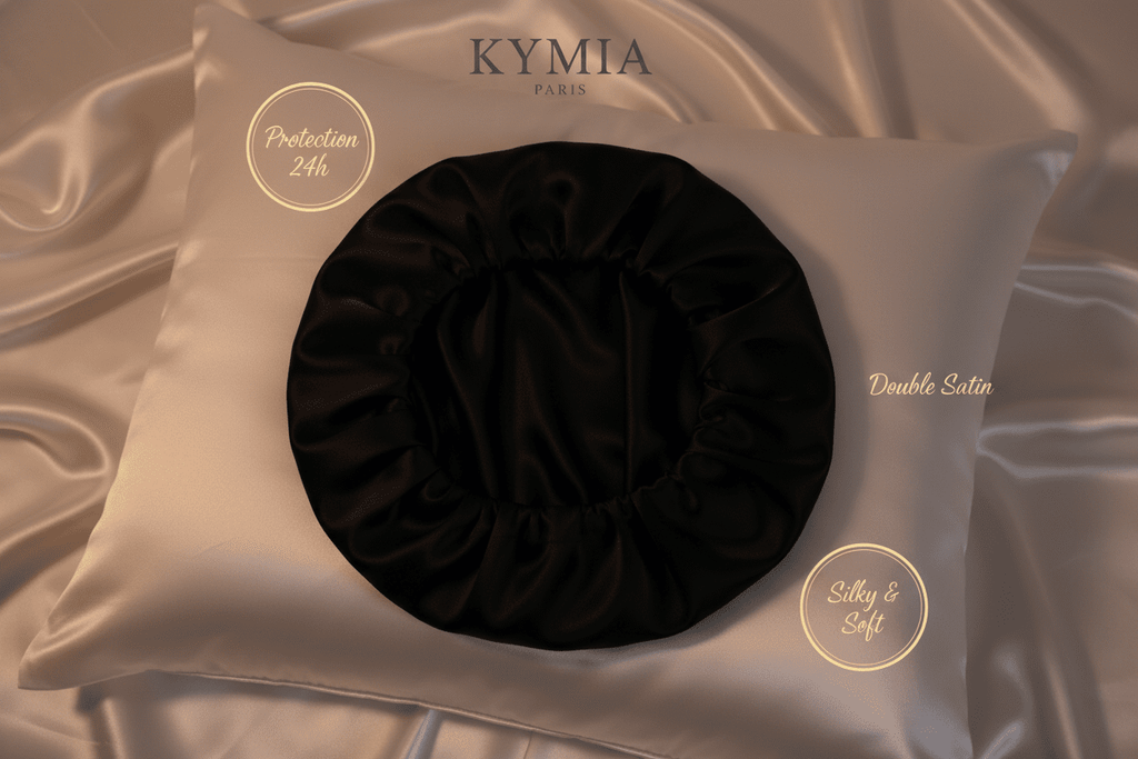 Bonnet en Satin Double Kymia – Silky & Soft Protection Jour & Nuit - Kymia Paris