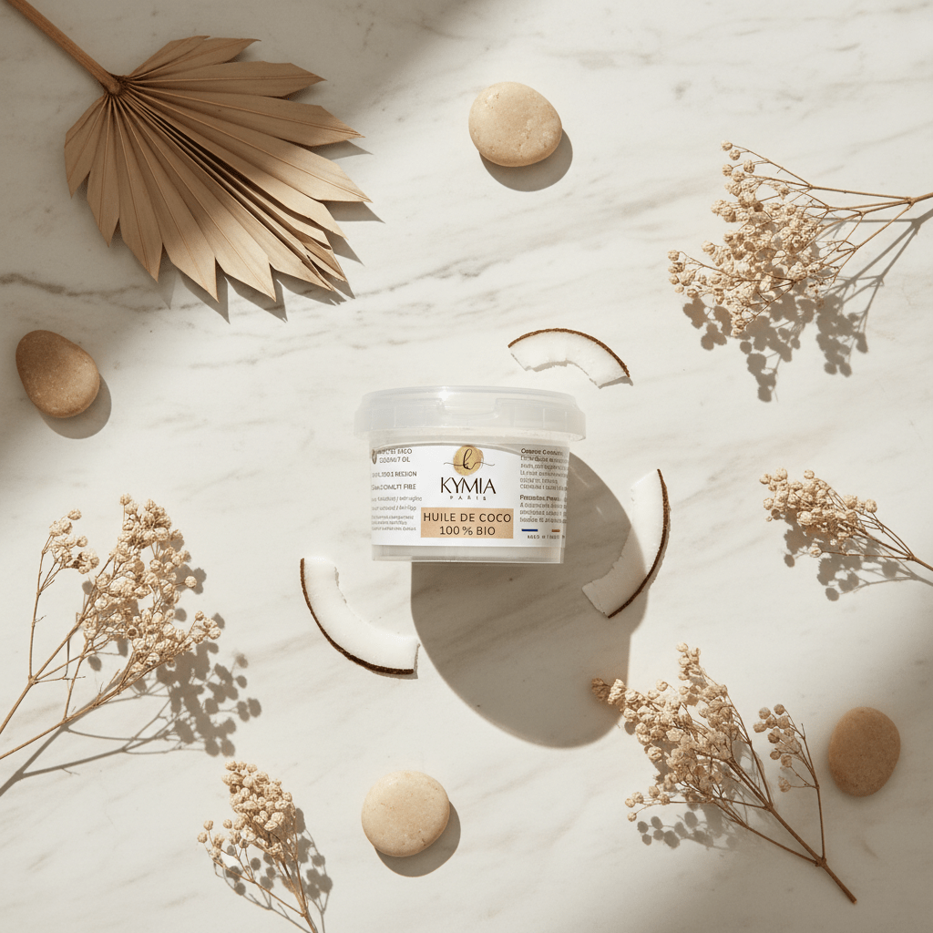 Huile de Coco Bio 200 ml – Soin naturel cheveux & peau - Kymia Paris