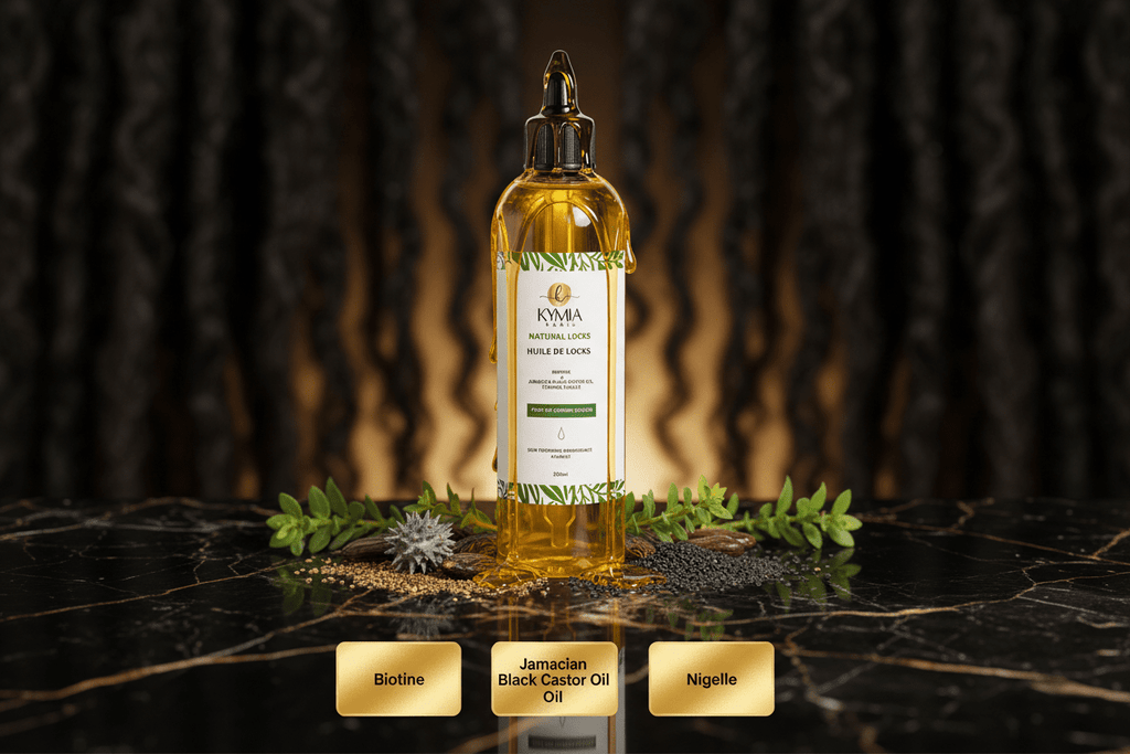 Huile de Locks Kymia Paris – Biotine, Jamaican Black Castor Oil & Nigelle - Kymia Paris
