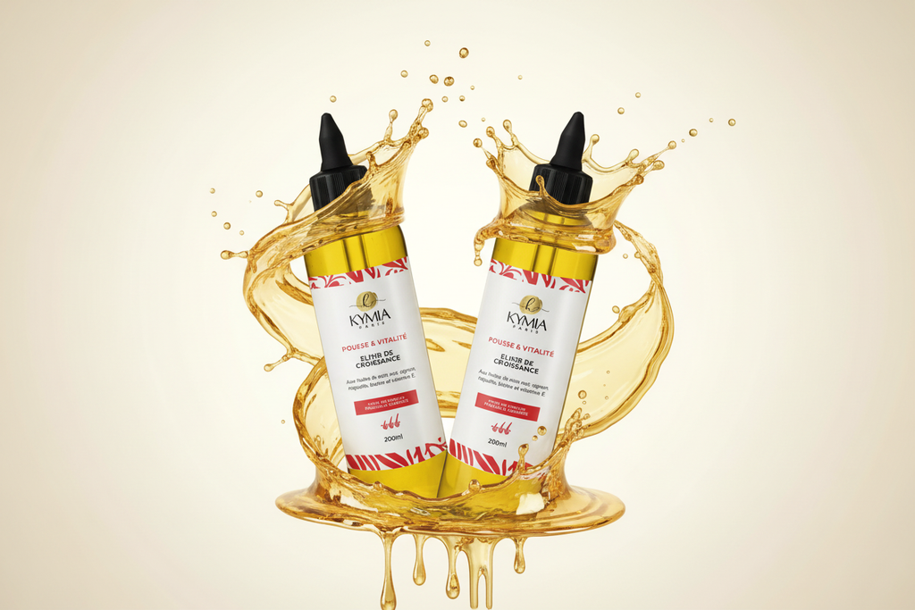 Image luxueuse élixirs avec étiquette visible