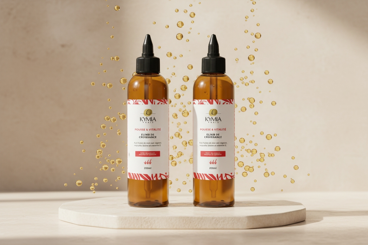 Image luxueuse élixirs fond crème