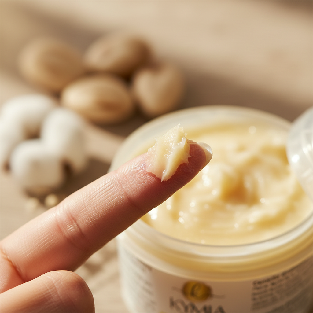 Beurre de Karité 200g - Texture crémeuse fondante détail