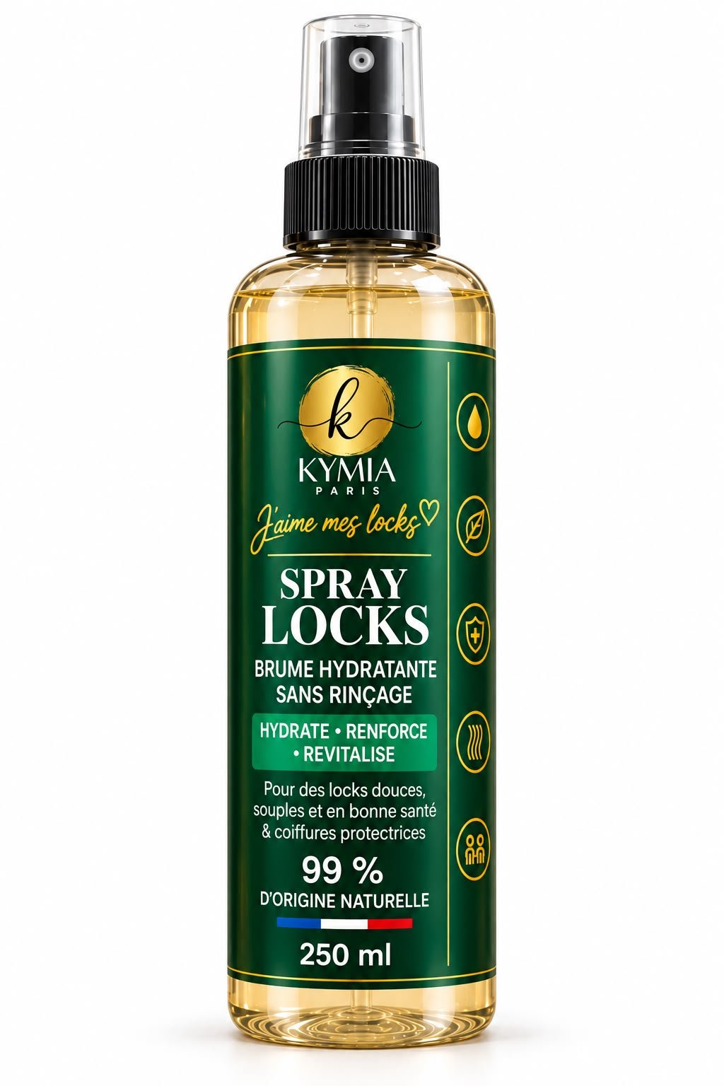 Spray Locks – Brume hydratante sans rinçage – 250 ml - Kymia Paris