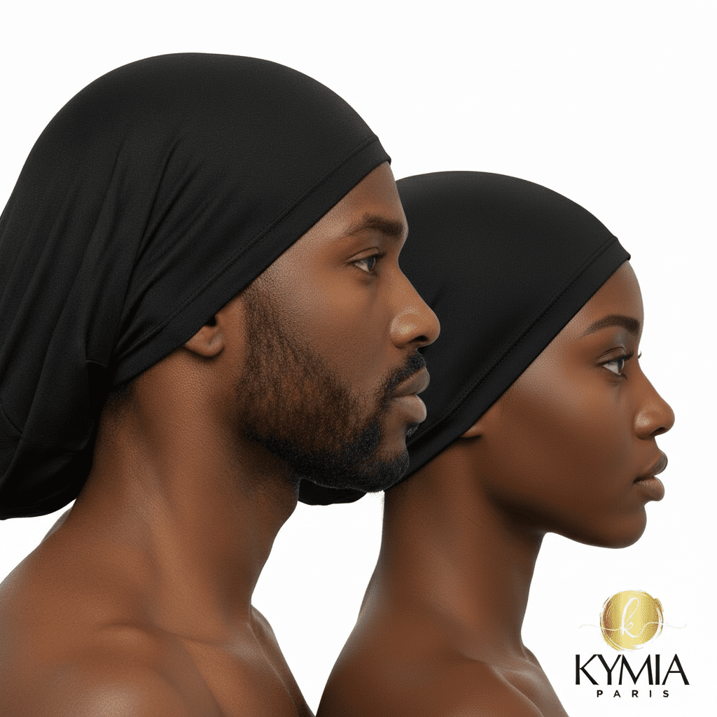 Wave Cap Dreadlocks Noir Jumbo - Tubular Fit pour Locks XL | Kymia Paris - Kymia Paris